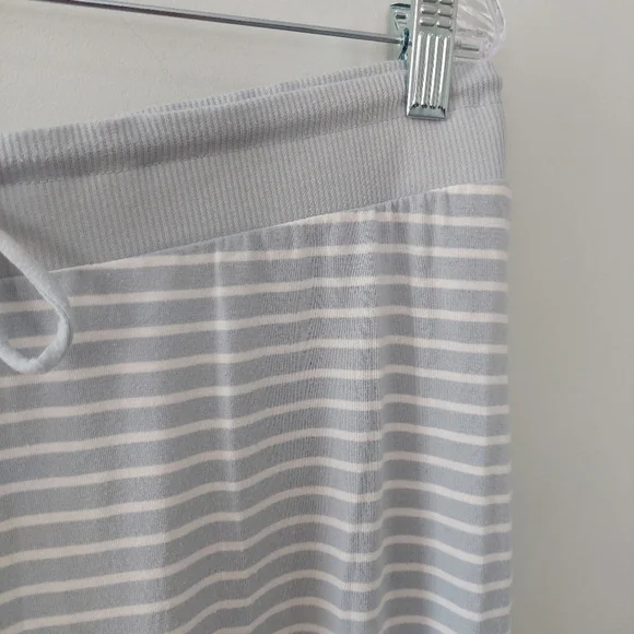 Gilligan & O'Malley pajama pants Large blue white stripes joggers drawstring - Picture 3 of 8